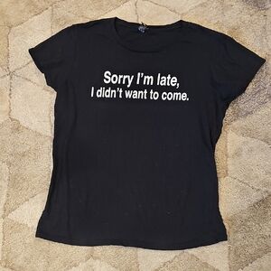 Black Relaxed Graphic Short Sleeve Tee